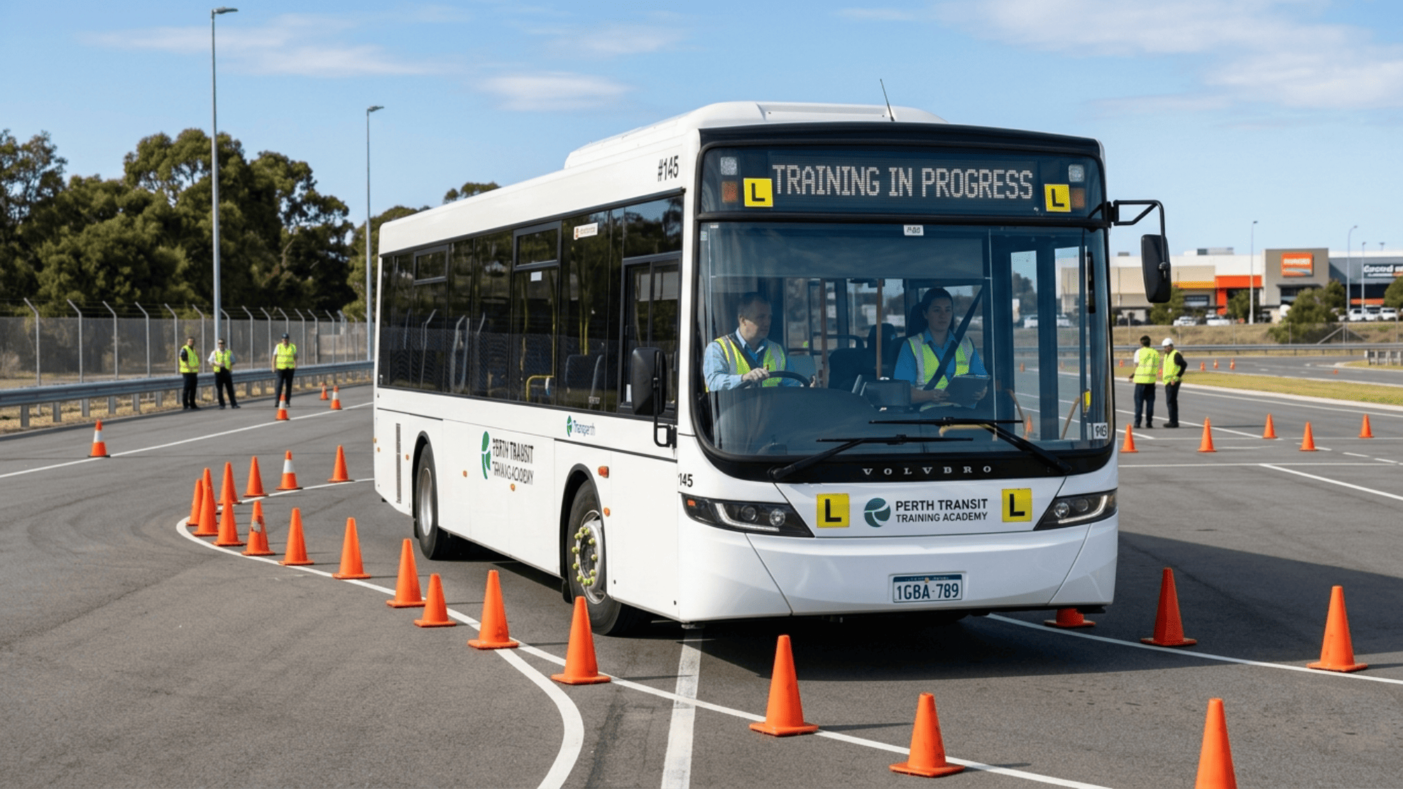 Bus driver training session