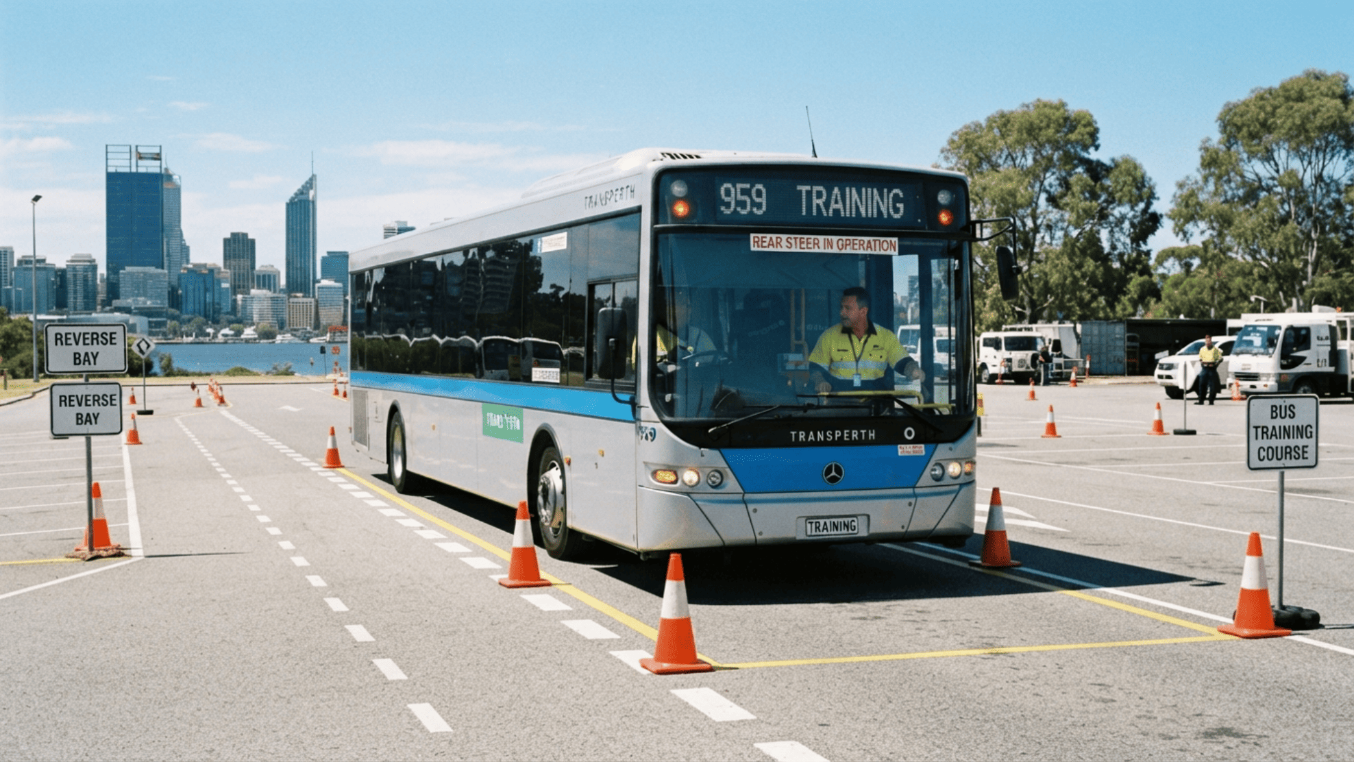 Bus navigating training course
