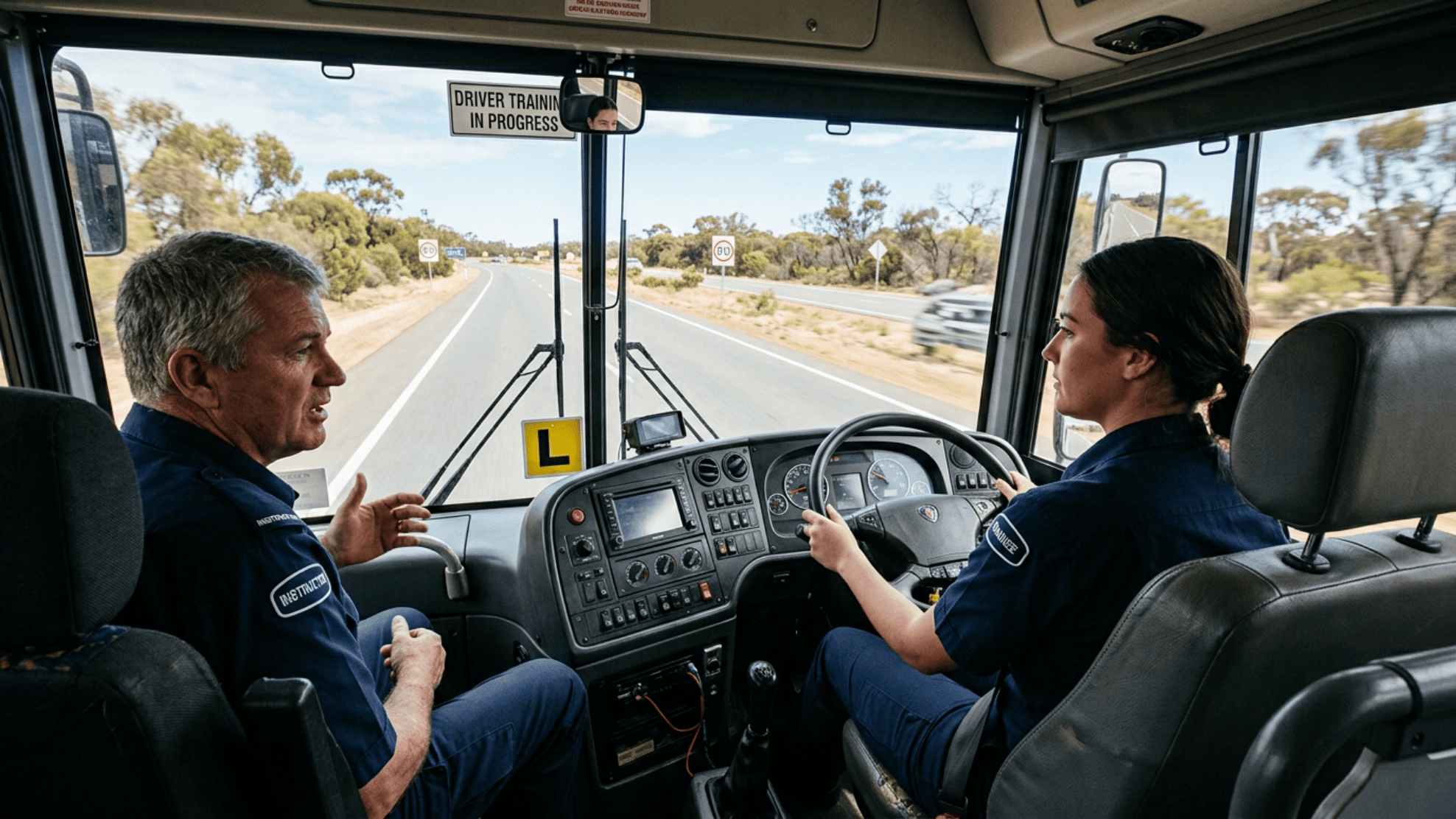 Instructor training bus driver
